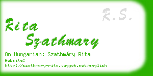 rita szathmary business card