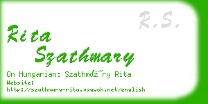 rita szathmary business card
